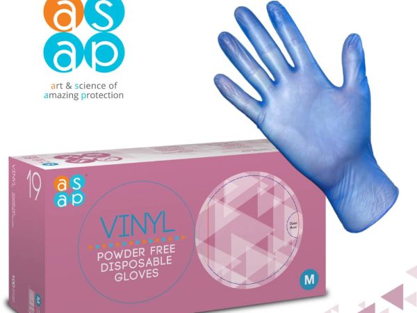 Buy Blue Vinyl Gloves Powder Free – ASAP