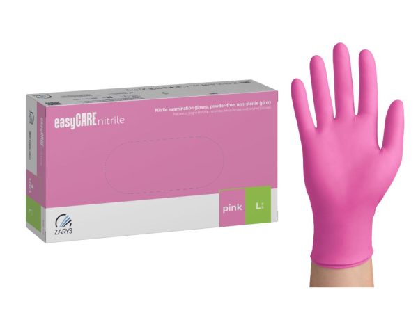 Pink Nitrile Gloves ZARYS easyCARE