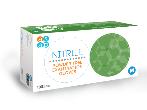 blue nitrile disposable gloves 3.5g powder free asap ireland